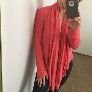 Pink cardigan sweater
